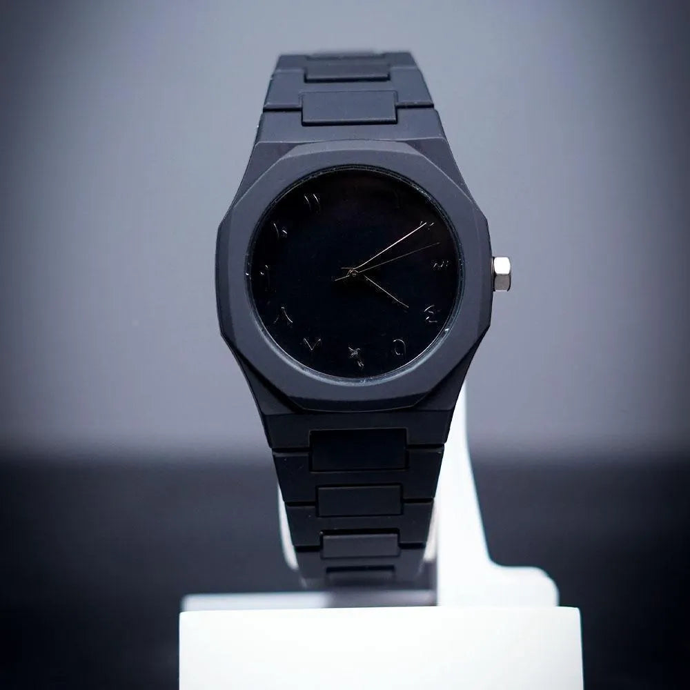 Black Stainless Steel Chain Watch for Men